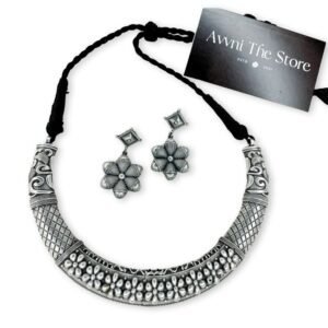 Oxidised jewellery hasli necklace set from Avvni The Store