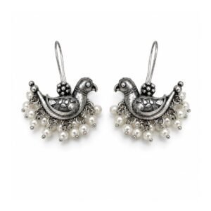 Peacock Pearl Drops festive Indian jewellery earrings