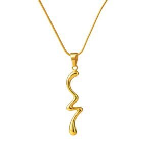 Wave Anti-Tarnish Pendant daily wear jewellery